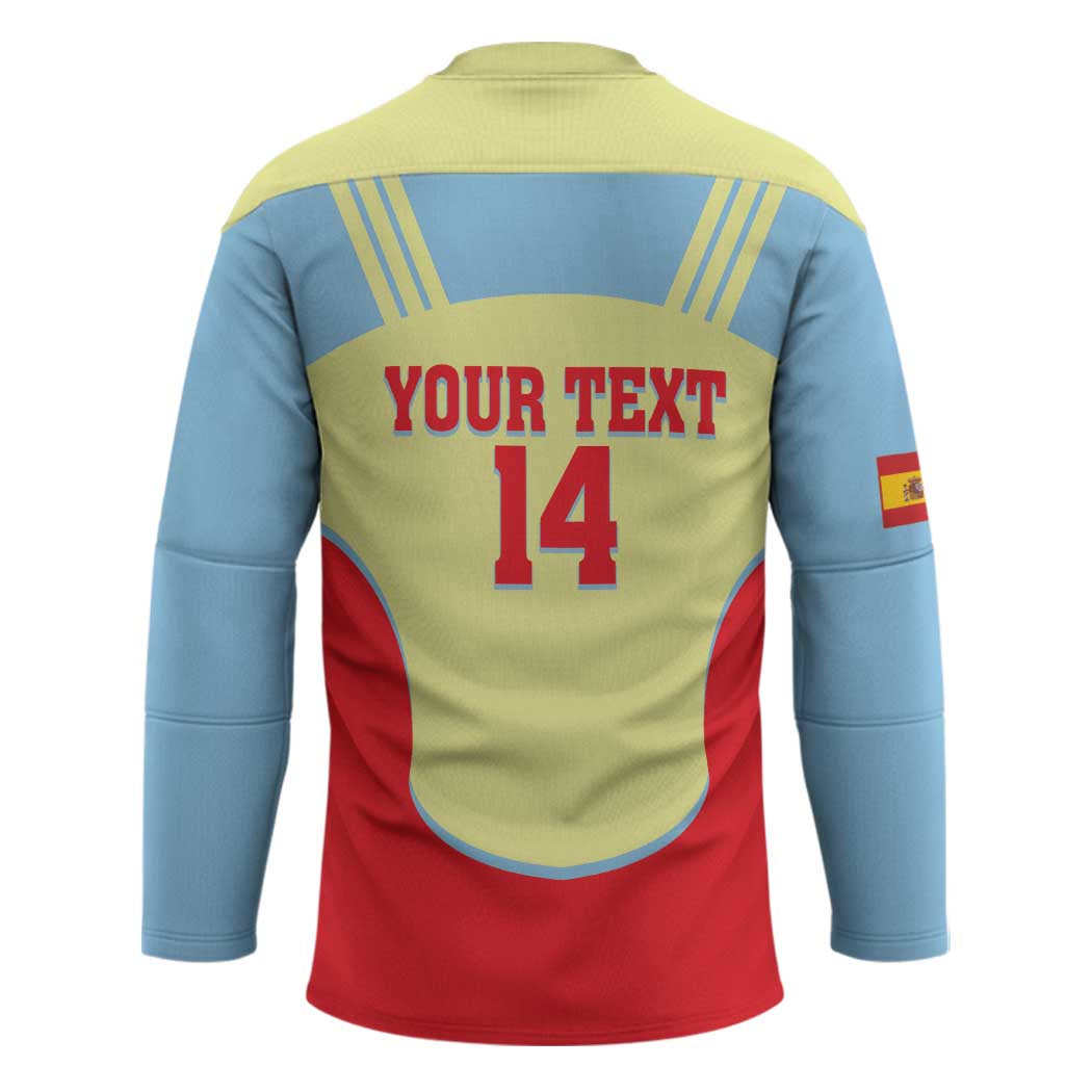 Spain 2026 Football Custom Hockey Jersey Espana La Roja Sporty Style