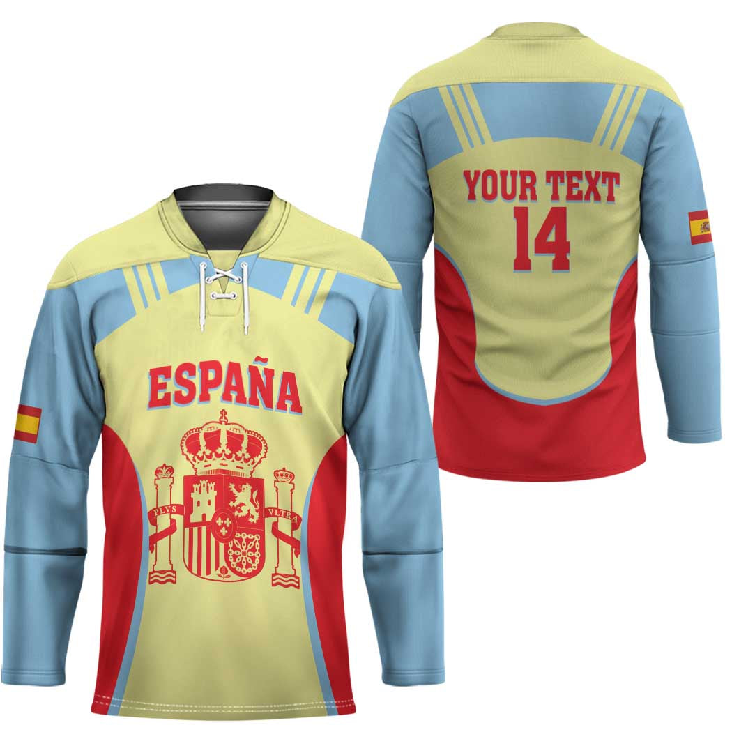 Spain 2026 Football Custom Hockey Jersey Espana La Roja Sporty Style