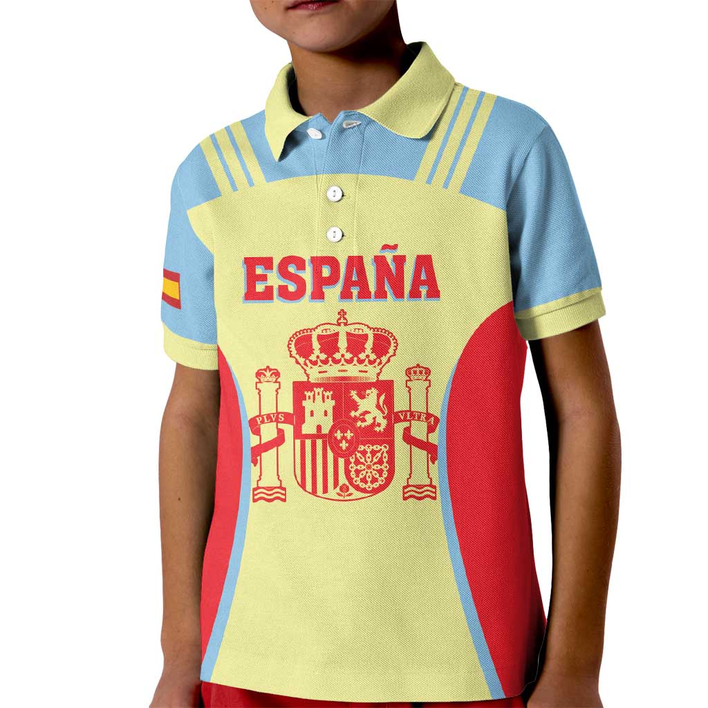 Spain 2026 Football Custom Kid Polo Shirt Espana La Roja Sporty Style