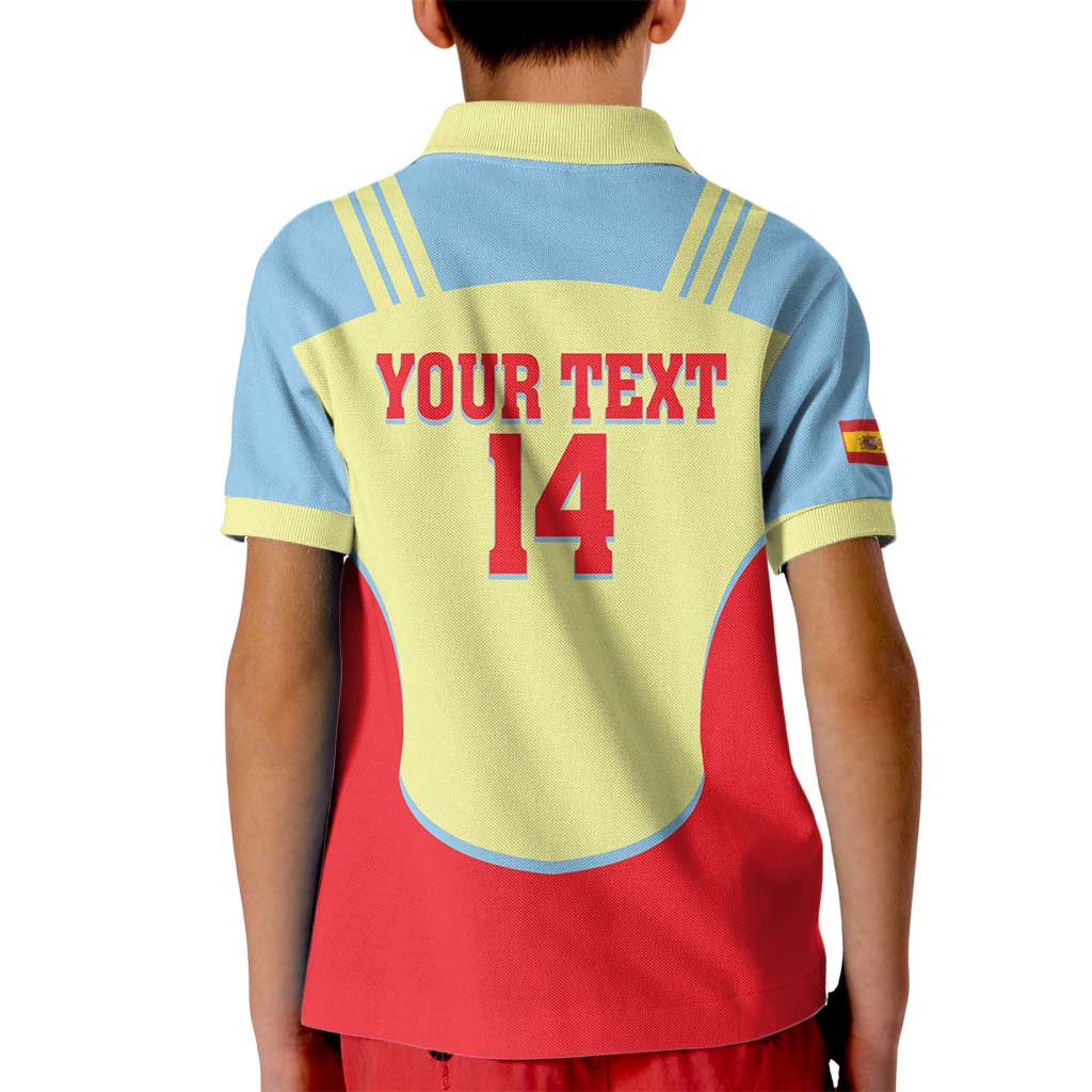 Spain 2026 Football Custom Kid Polo Shirt Espana La Roja Sporty Style