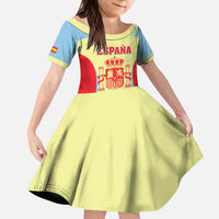 Spain 2026 Football Custom Kid Short Sleeve Dress Espana La Roja Sporty Style