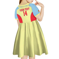 Spain 2026 Football Custom Kid Short Sleeve Dress Espana La Roja Sporty Style