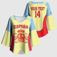 Spain 2026 Football Custom Kimono Sleeve Blouse Espana La Roja Sporty Style