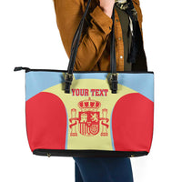 Spain 2026 Football Custom Leather Tote Bag Espana La Roja Sporty Style