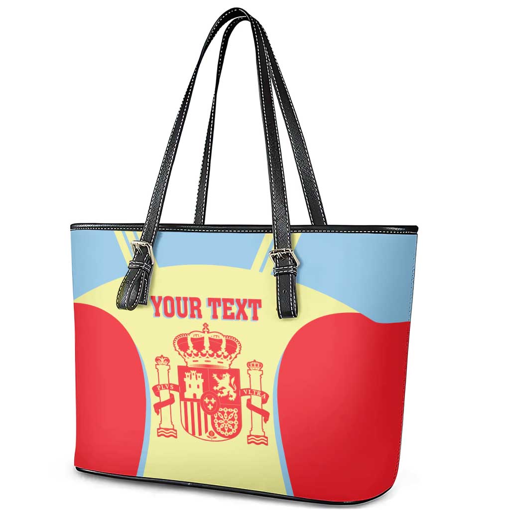 Spain 2026 Football Custom Leather Tote Bag Espana La Roja Sporty Style