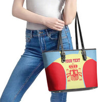 Spain 2026 Football Custom Leather Tote Bag Espana La Roja Sporty Style