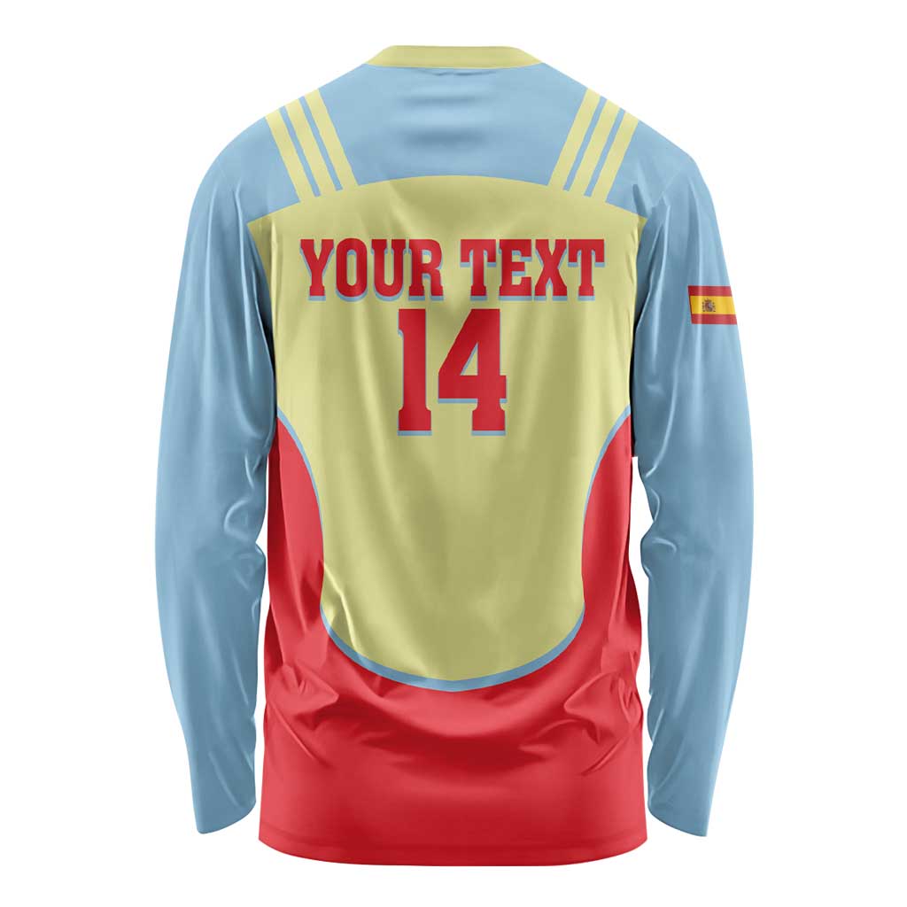 Spain 2026 Football Custom Long Sleeve Shirt Espana La Roja Sporty Style