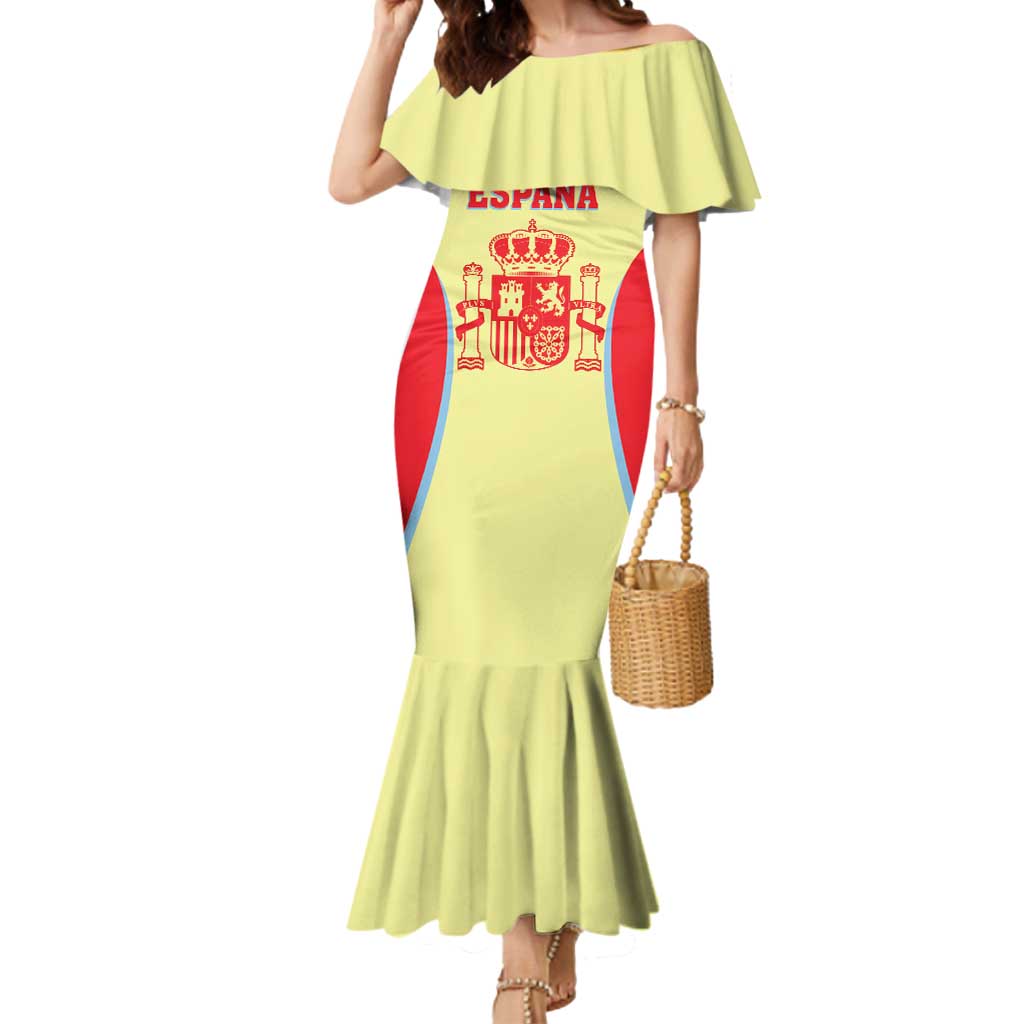 Spain 2026 Football Custom Mermaid Dress Espana La Roja Sporty Style
