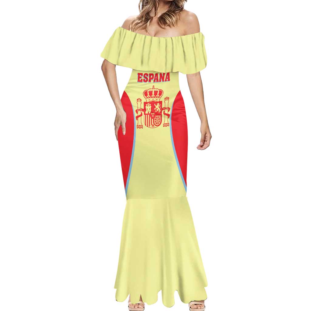 Spain 2026 Football Custom Mermaid Dress Espana La Roja Sporty Style