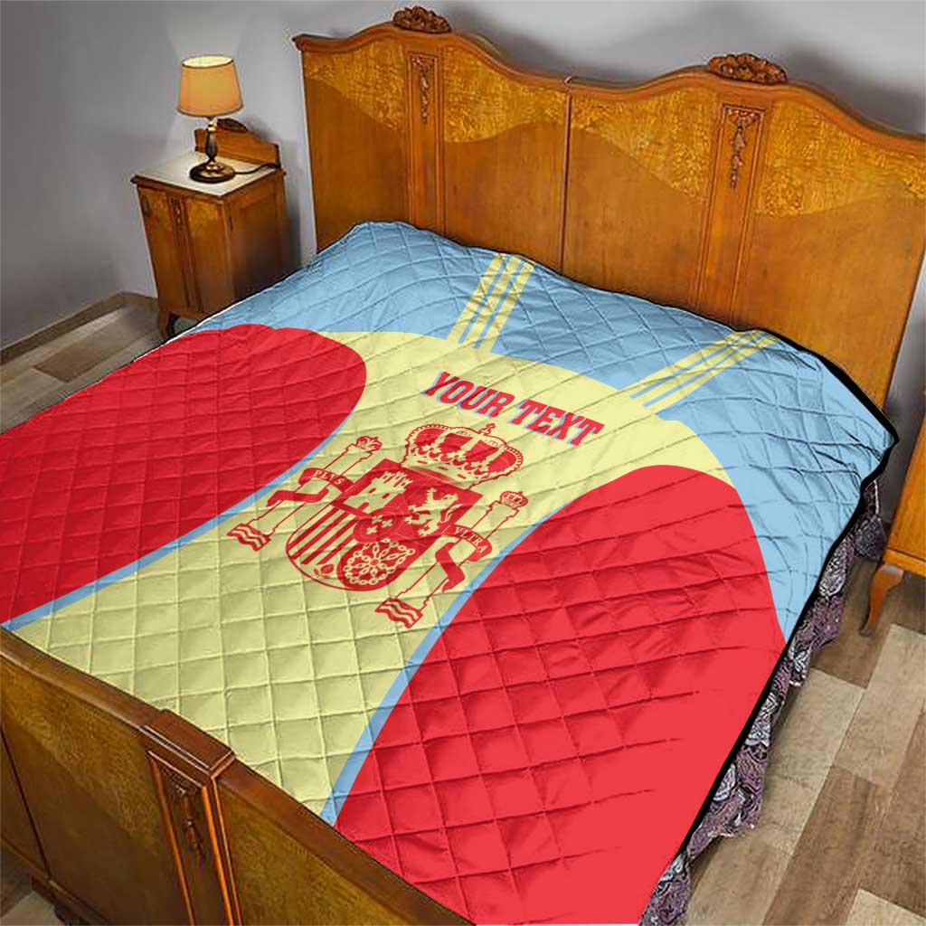 Spain 2026 Football Custom Quilt Espana La Roja Sporty Style
