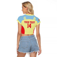 Spain 2026 Football Custom Raglan Cropped T Shirt Espana La Roja Sporty Style