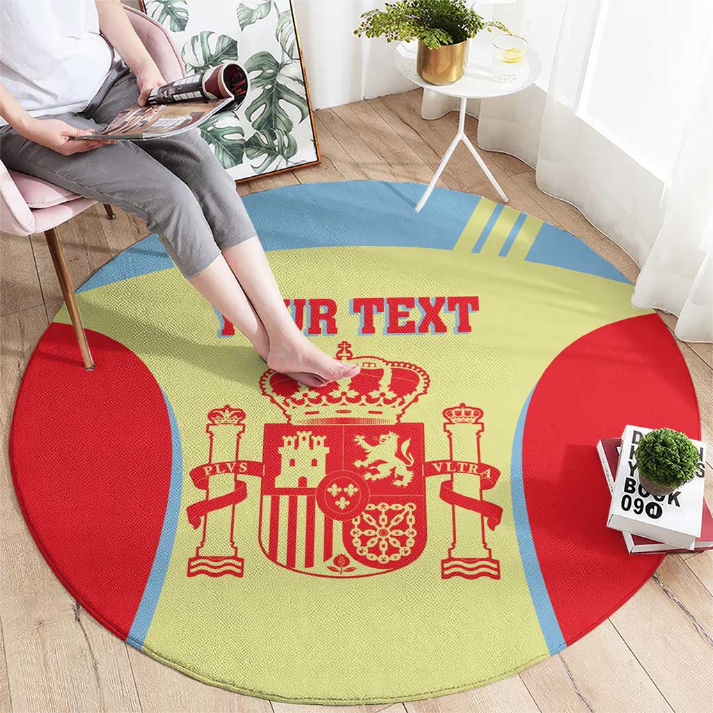 Spain 2026 Football Custom Round Carpet Espana La Roja Sporty Style