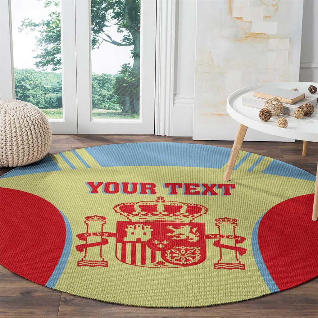 Spain 2026 Football Custom Round Carpet Espana La Roja Sporty Style