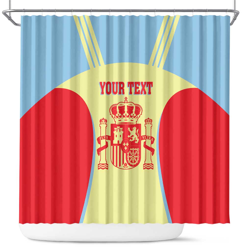 Spain 2026 Football Custom Shower Curtain Espana La Roja Sporty Style