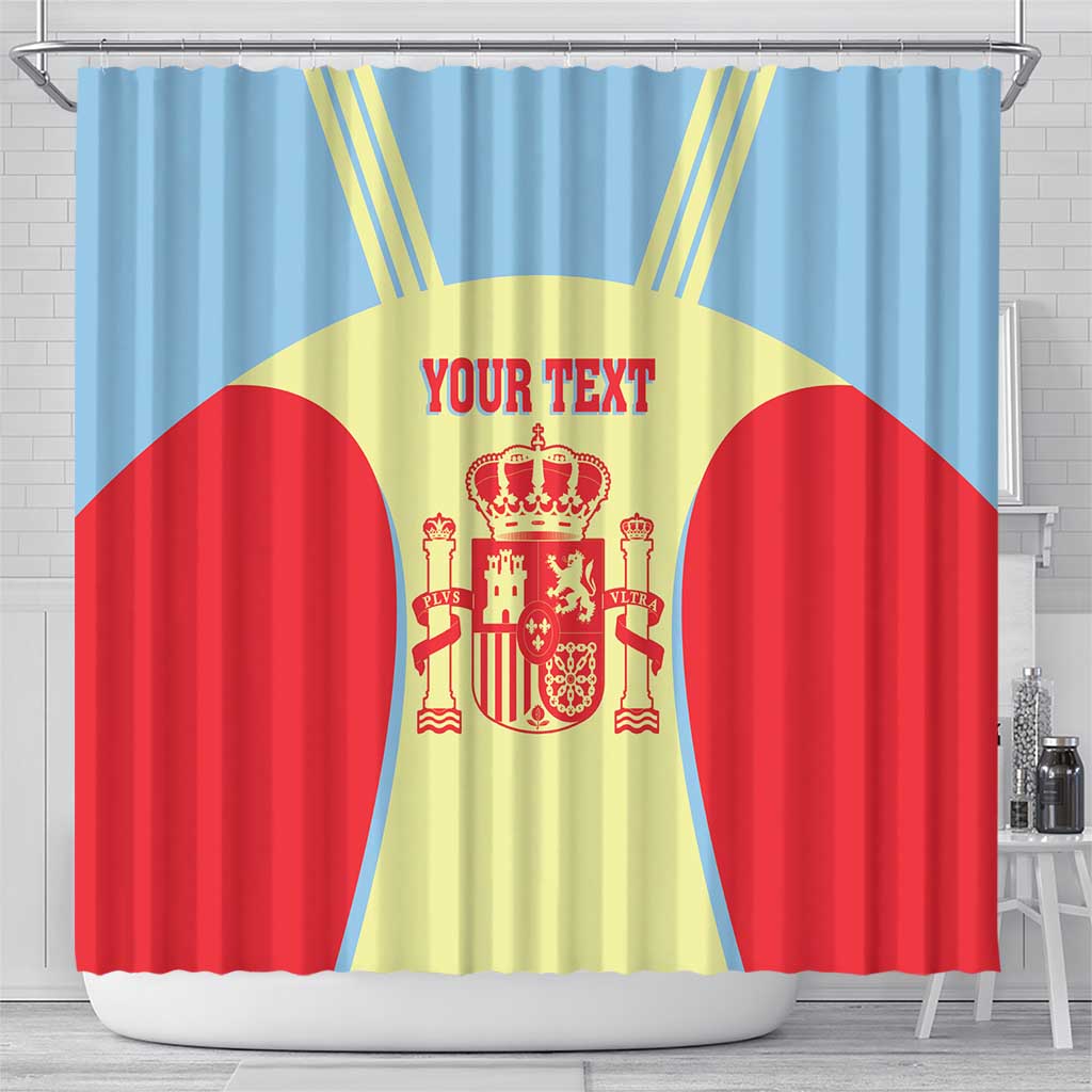 Spain 2026 Football Custom Shower Curtain Espana La Roja Sporty Style