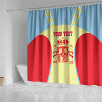 Spain 2026 Football Custom Shower Curtain Espana La Roja Sporty Style