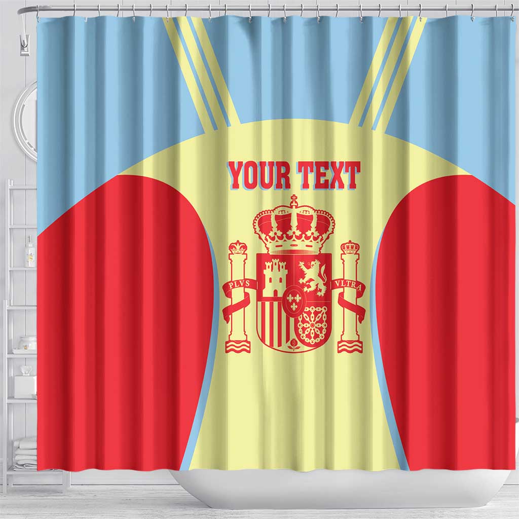 Spain 2026 Football Custom Shower Curtain Espana La Roja Sporty Style