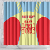 Spain 2026 Football Custom Shower Curtain Espana La Roja Sporty Style