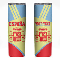 Spain 2026 Football Custom Skinny Tumbler Espana La Roja Sporty Style