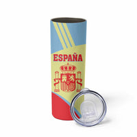 Spain 2026 Football Custom Skinny Tumbler Espana La Roja Sporty Style