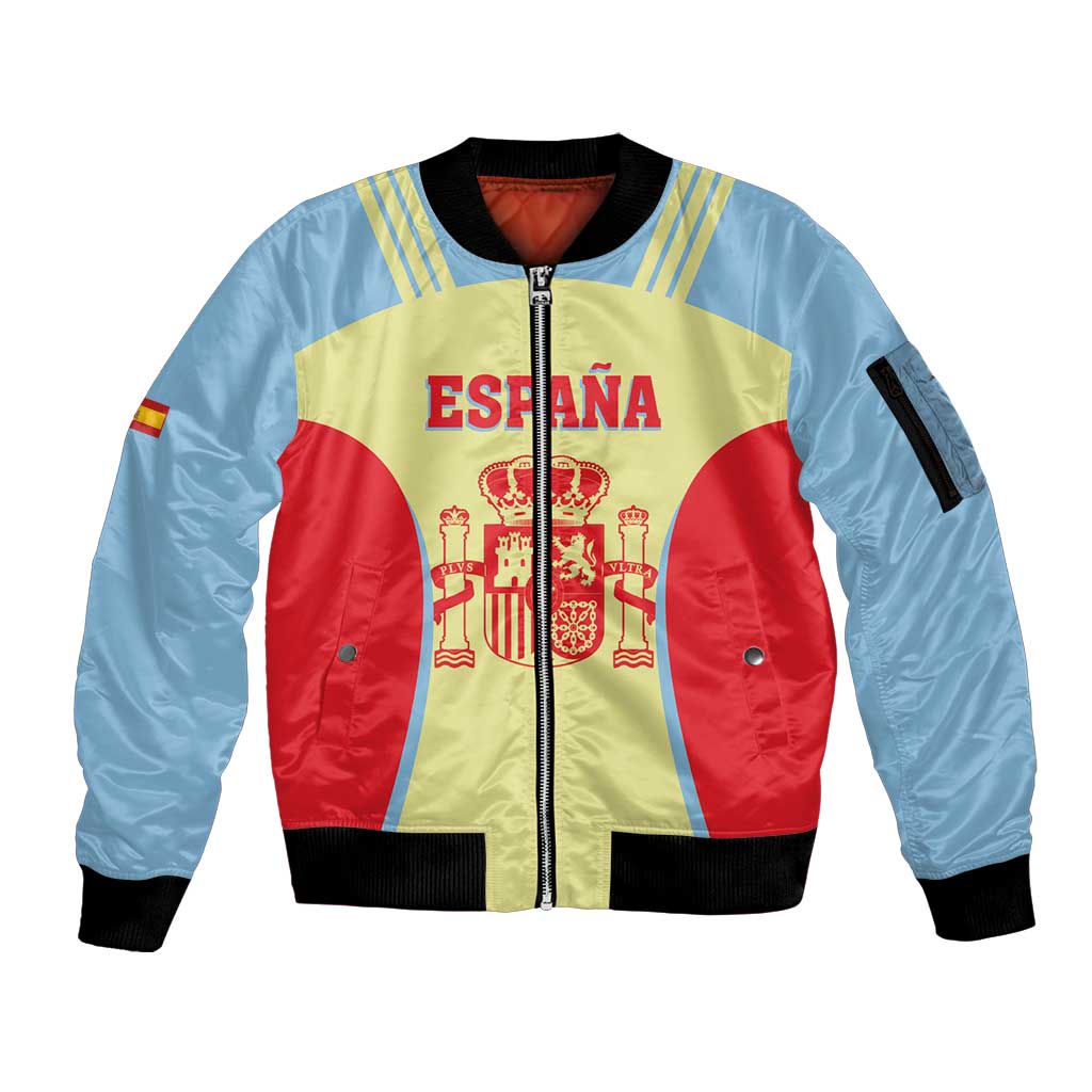 Spain 2026 Football Custom Sleeve Zip Bomber Jacket Espana La Roja Sporty Style