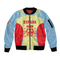 Spain 2026 Football Custom Sleeve Zip Bomber Jacket Espana La Roja Sporty Style