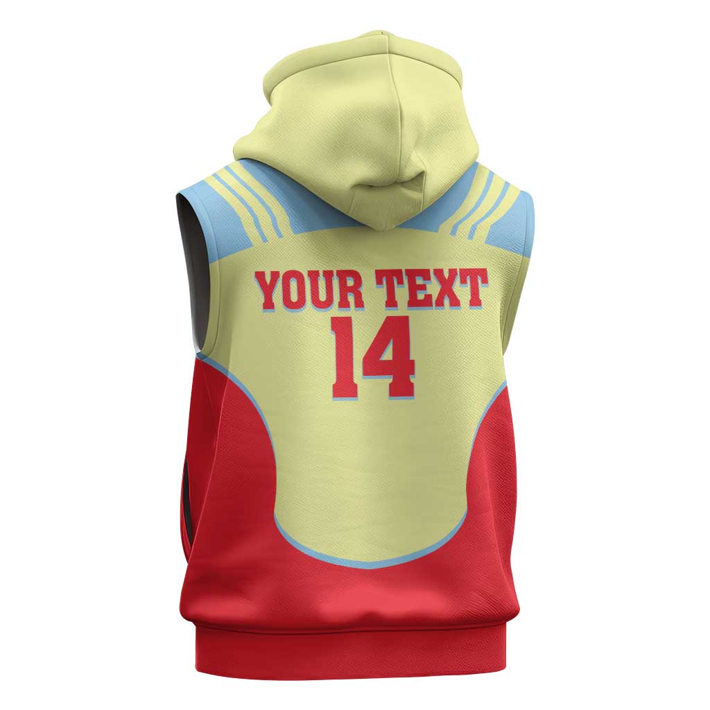 Spain 2026 Football Custom Sleeveless Hoodie Espana La Roja Sporty Style