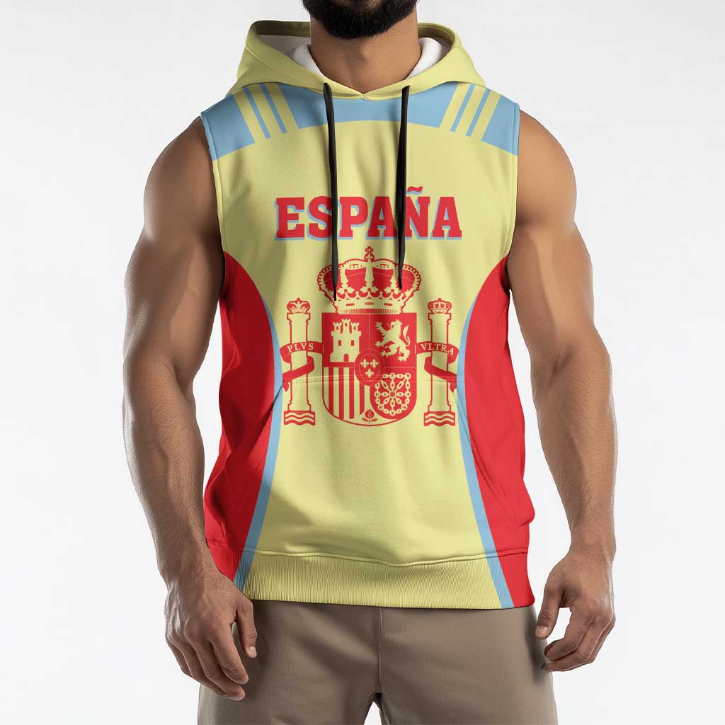 Spain 2026 Football Custom Sleeveless Hoodie Espana La Roja Sporty Style