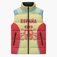 Spain 2026 Football Custom Sleeveless Puffer Jacket Espana La Roja Sporty Style