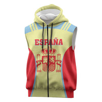 Spain 2026 Football Custom Sleeveless Zip Hoodie Espana La Roja Sporty Style