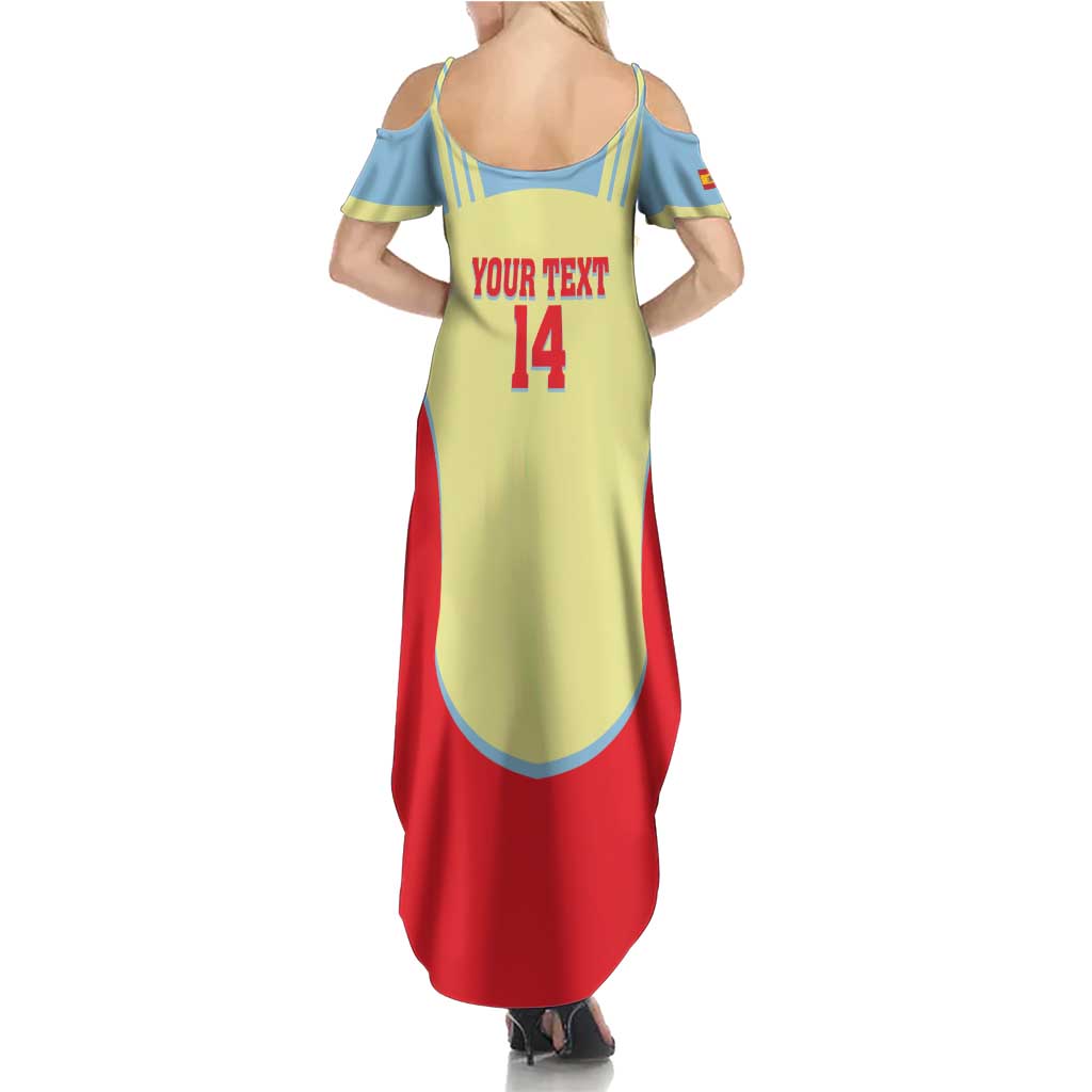 Spain 2026 Football Custom Summer Maxi Dress Espana La Roja Sporty Style