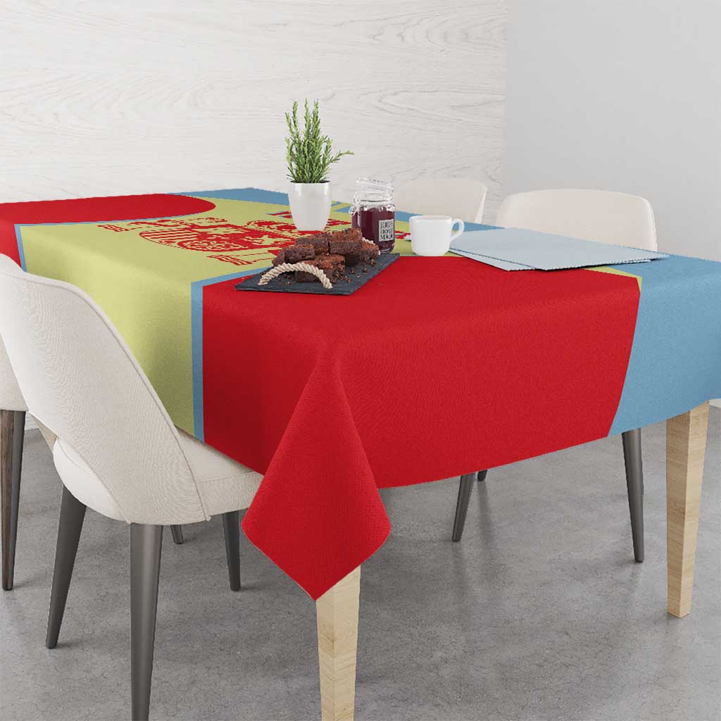 Spain 2026 Football Custom Tablecloth Espana La Roja Sporty Style