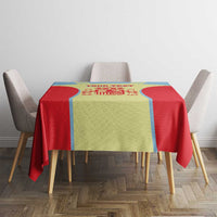 Spain 2026 Football Custom Tablecloth Espana La Roja Sporty Style
