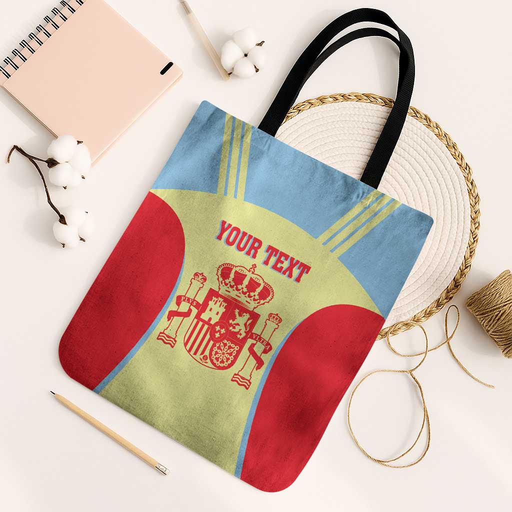 Spain 2026 Football Custom Tote Bag Espana La Roja Sporty Style