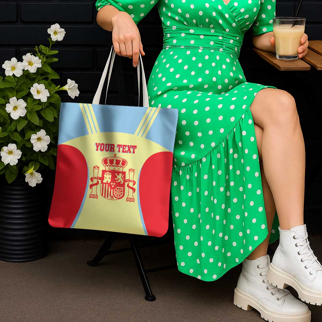 Spain 2026 Football Custom Tote Bag Espana La Roja Sporty Style