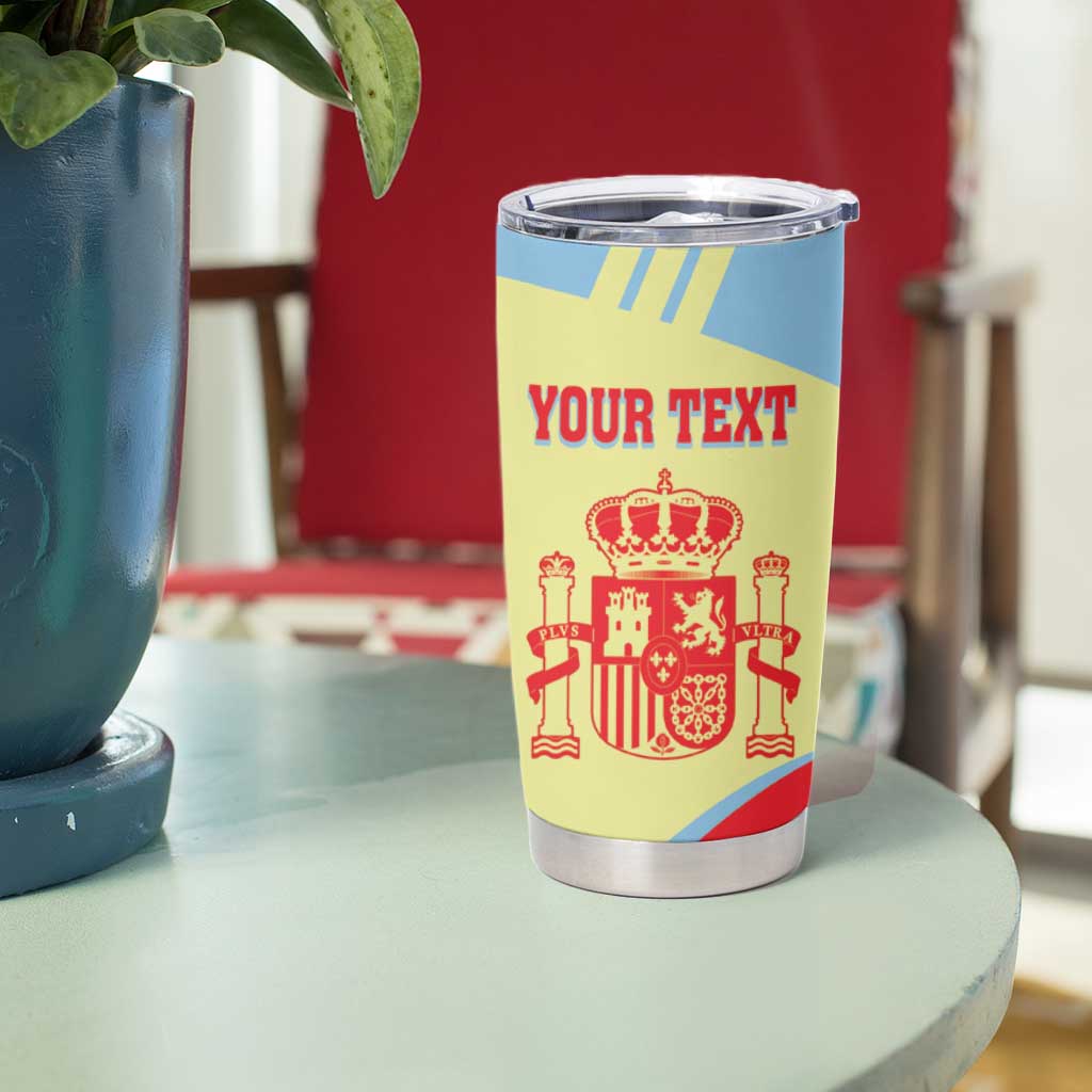 Spain 2026 Football Custom Tumbler Cup Espana La Roja Sporty Style