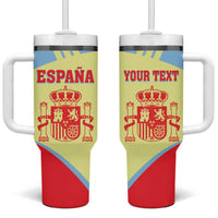 Spain 2026 Football Custom Tumbler With Handle Espana La Roja Sporty Style