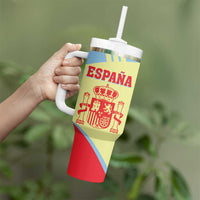 Spain 2026 Football Custom Tumbler With Handle Espana La Roja Sporty Style