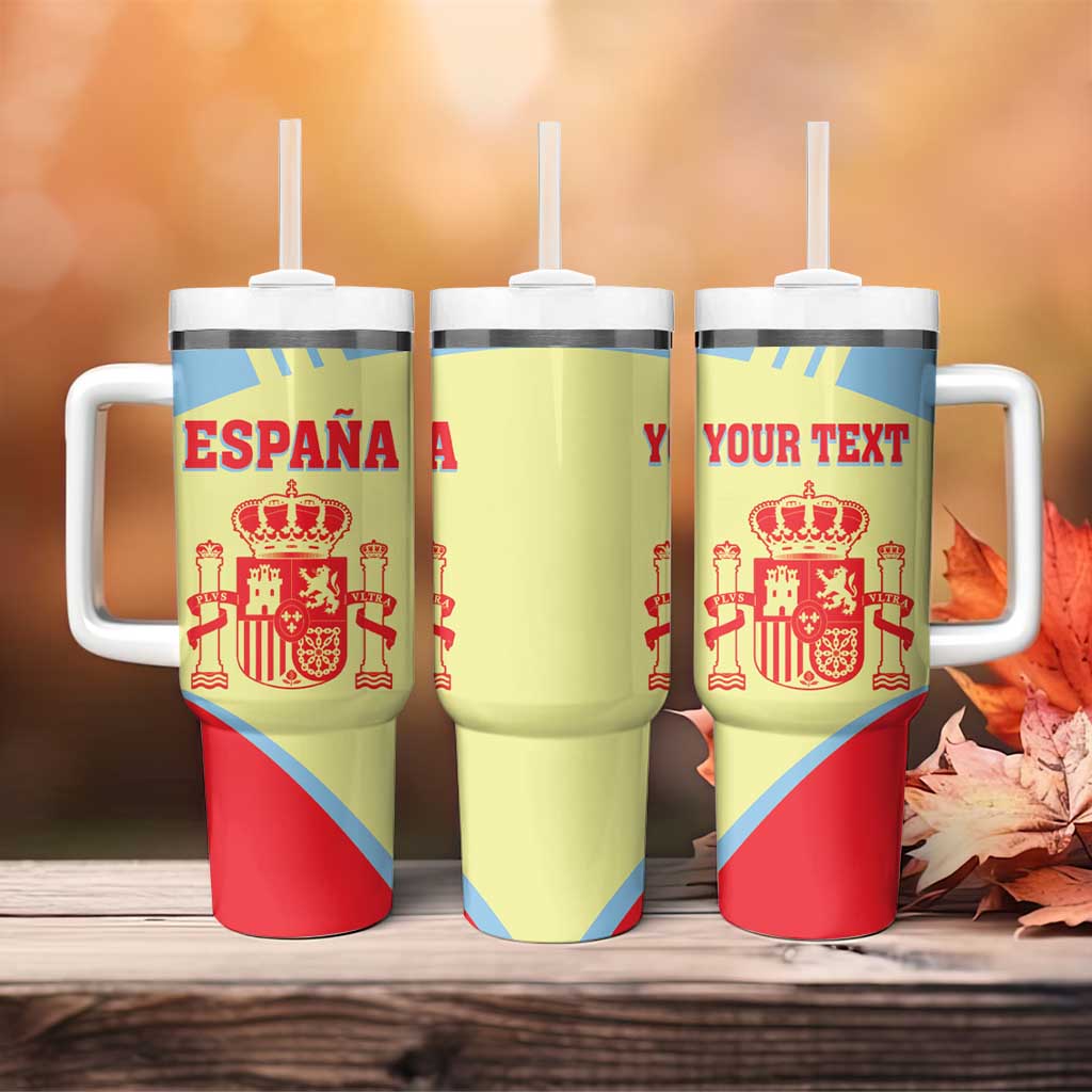 Spain 2026 Football Custom Tumbler With Handle Espana La Roja Sporty Style