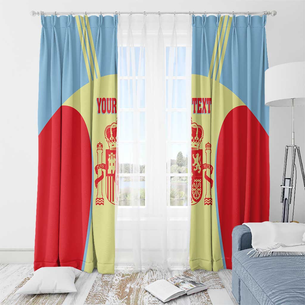 Spain 2026 Football Custom Window Curtain Espana La Roja Sporty Style