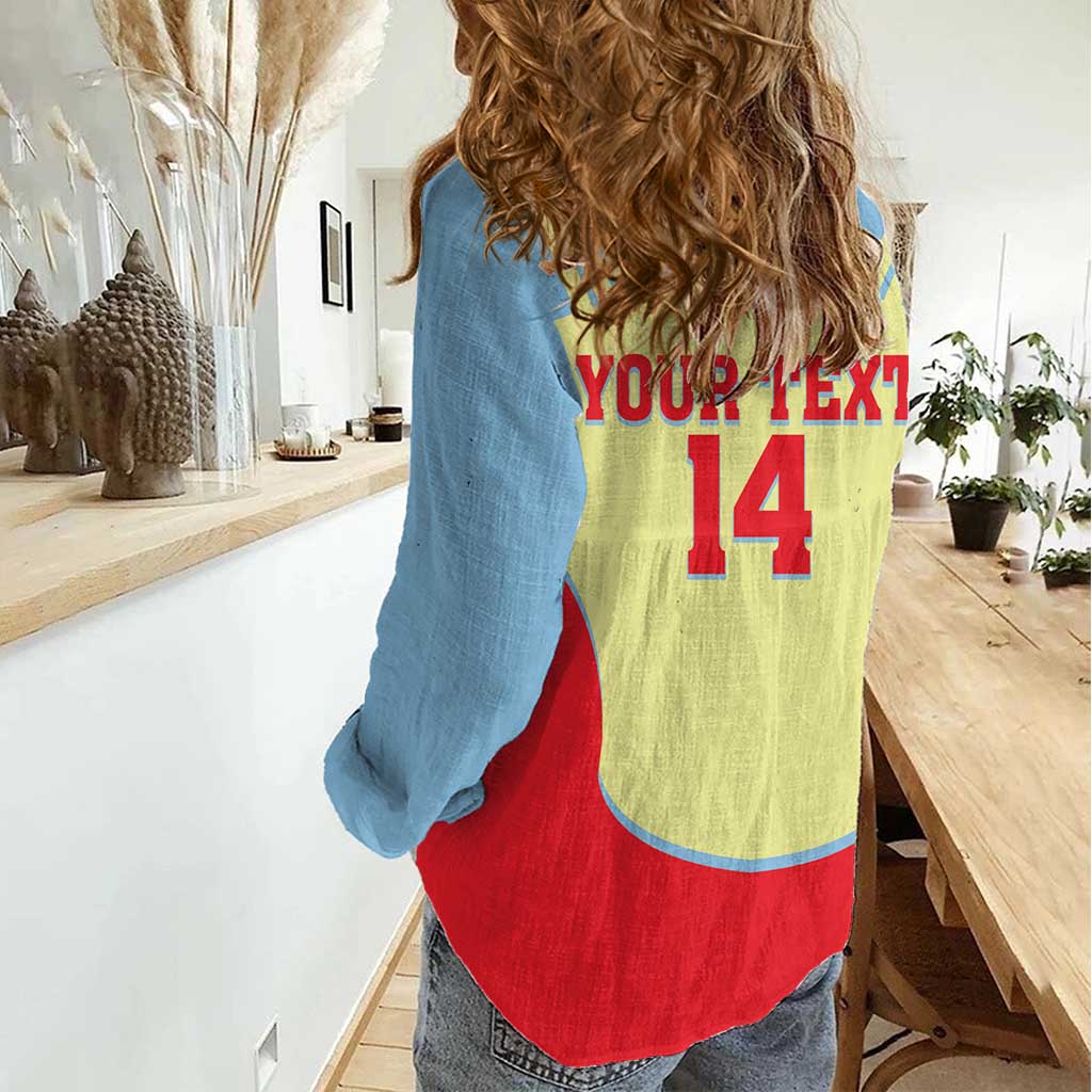 Spain 2026 Football Custom Women Casual Shirt Espana La Roja Sporty Style