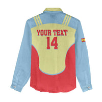 Spain 2026 Football Custom Women Casual Shirt Espana La Roja Sporty Style
