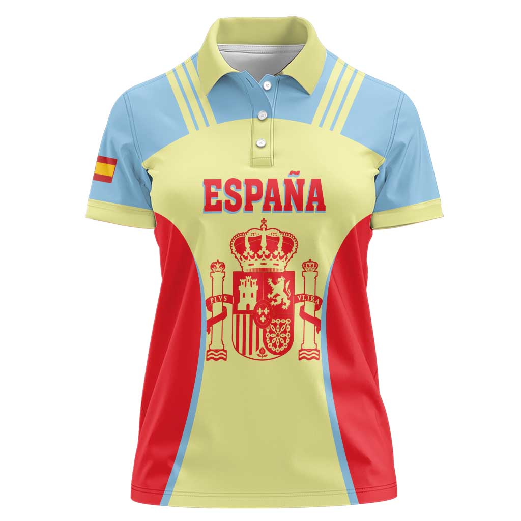 Spain 2026 Football Custom Women Polo Shirt Espana La Roja Sporty Style