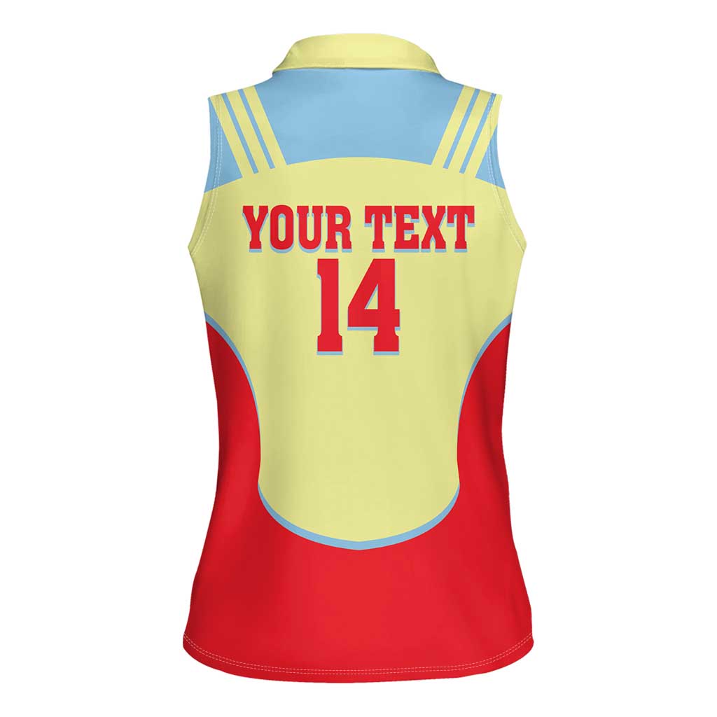Spain 2026 Football Custom Women Sleeveless Polo Shirt Espana La Roja Sporty Style