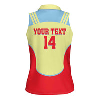 Spain 2026 Football Custom Women Sleeveless Polo Shirt Espana La Roja Sporty Style