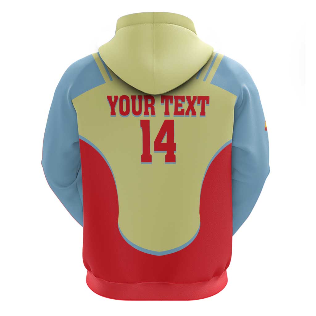 Spain 2026 Football Custom Zip Hoodie Espana La Roja Sporty Style