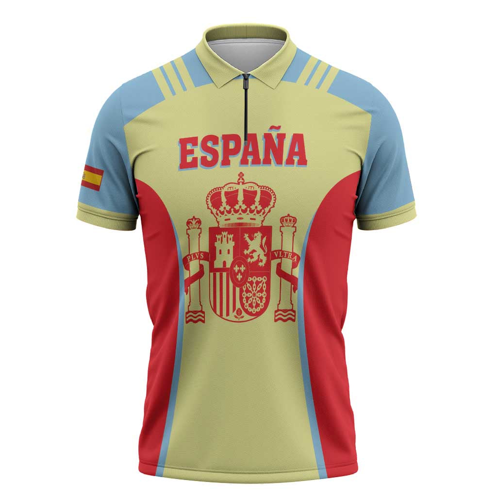 Spain 2026 Football Custom Zipper Polo Shirt Espana La Roja Sporty Style