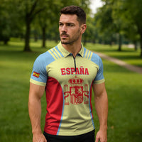 Spain 2026 Football Custom Zipper Polo Shirt Espana La Roja Sporty Style