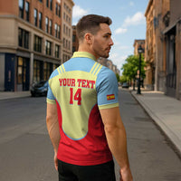 Spain 2026 Football Custom Zipper Polo Shirt Espana La Roja Sporty Style