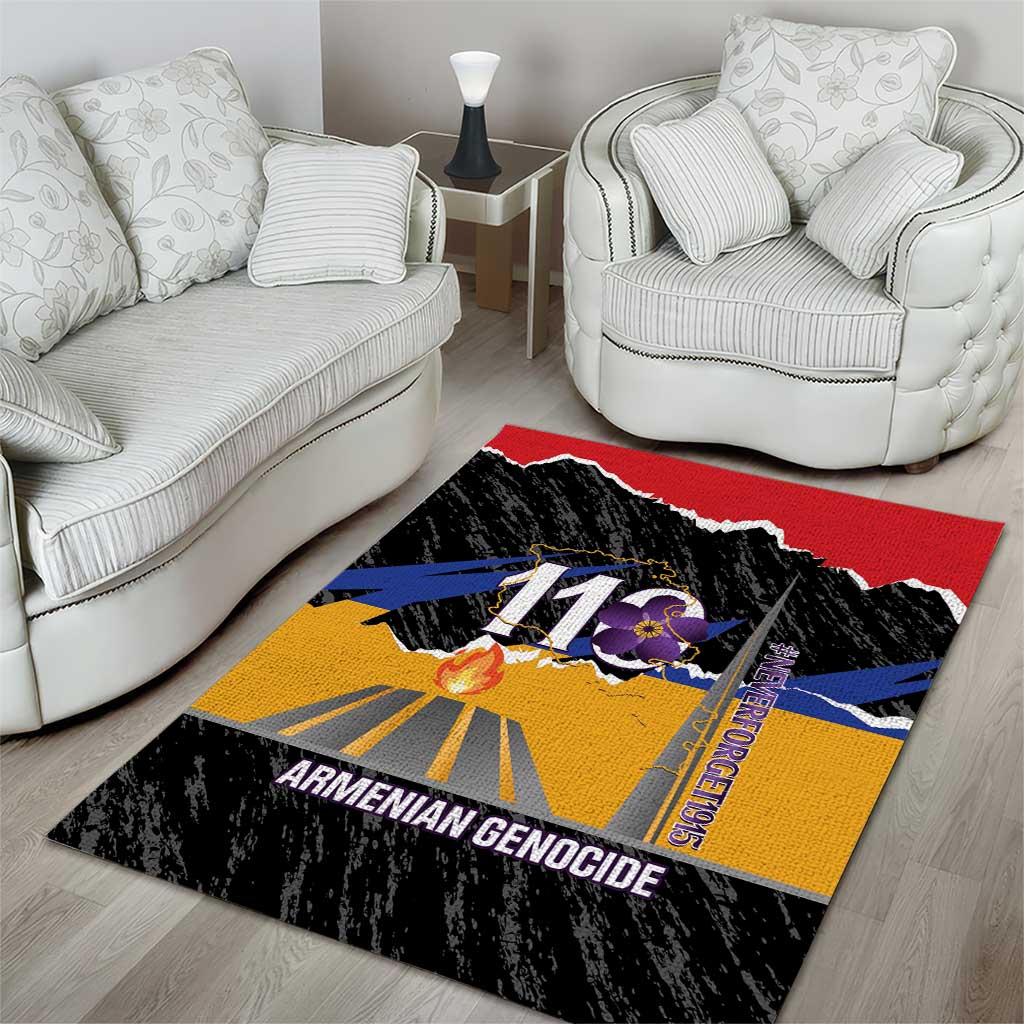 Armenian Genocide Remembrance Day Area Rug Tsitsernakaberd 110th Anniversary Never Forget